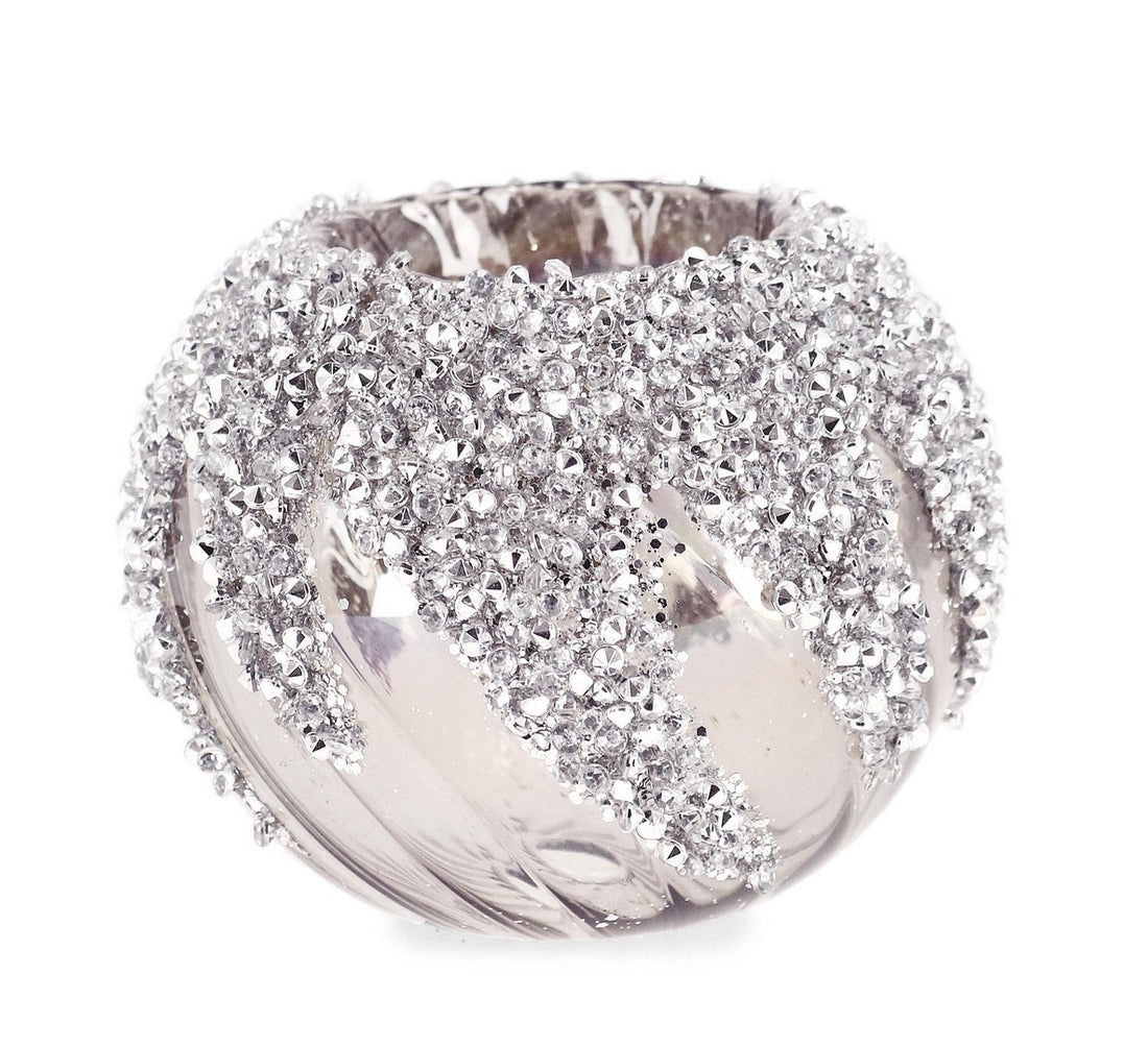 bizzotto bizzotto portacandela di natale vortex vetro grigio d 8 cm argento ean 8051836730229