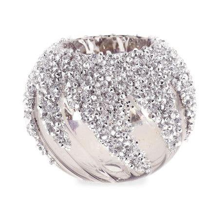 bizzotto bizzotto portacandela di natale vortex vetro grigio d 8 cm argento ean 8051836730229