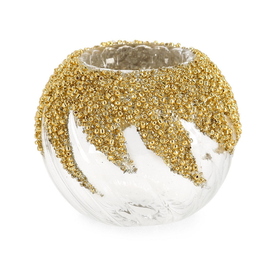 bizzotto bizzotto portacandela di natale vortex vetro trasparente d 8 cm oro ean 8051836730366