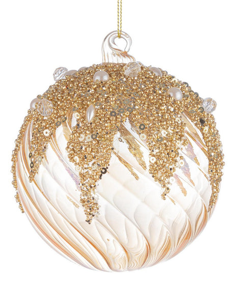 bizzotto bizzotto sfera di natale beautify d 100 mm vetro champagne oro ean 8051836736962