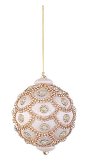 Bizzotto Crystal Christmas Ball D 100 Mm with Ivory Pearls