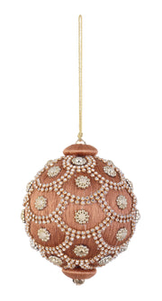 Bizzotto Crystal Christmas Ball D 100 Mm with Tortora Pearls