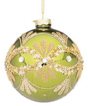 Bizzotto Garish Christmas Ball D 100 Mm Green Glass