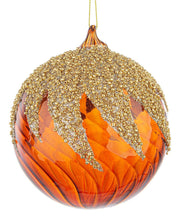 Bizzotto Christmas Ball Vortex D 100 mm Brown Gold Glass