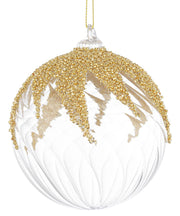Bizzotto Christmas Ball Vortex D 100 mm Transparent Glass Gold
