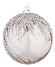 Bizzotto Christmas Sphere Vortex D 150 mm Grey Gold Glass