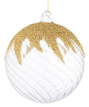 Bizzotto Christmas Sphere Vortex D 150 mm Transparent Glass Gold
