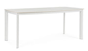 Bizzotto Alcora Outdoor Table White Aluminum Stone 180×90 cm