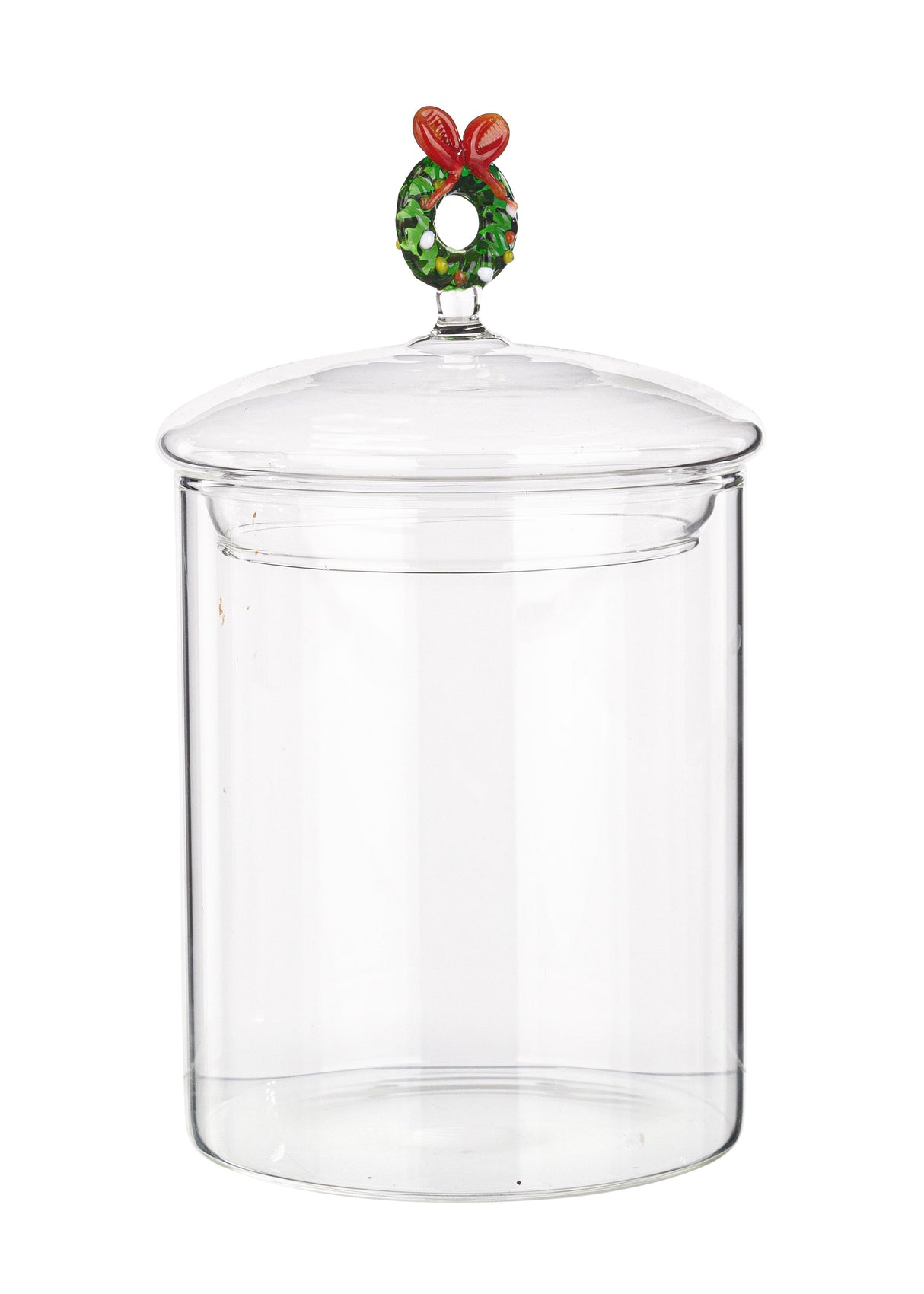 bizzotto bizzotto vaso biscotti di natale astrea con corona h 16 cm d 10 cm vetro trasparente ean 8051836601406