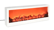 Bizzotto Lester Rectangular Fireplace with White LED