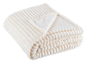 Bizzotto Plaid Rachele Christmas 150 x 200 Cm Ivory