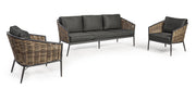 Bizzotto Maribela Anthracite 3-Seat Set