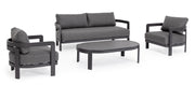 Bizzotto Set 4 Presley Lounge Anthracite