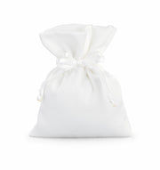 Cupido&amp;Co. Sugared Almonds Holder White Satin Bag 80 x 100 Mm 12 Pcs