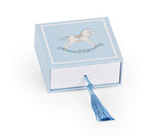 Cupido&amp;Co. Horse Box with Tassel 70 x 70 x 30 Mm Blue