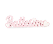 Cupido&amp;Co. Baptism Sign 550 x 30 x 147 Mm Pink Wood