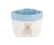 Cupido&Co. Basket Teddy Bear Heart Blue D 100 Mm H 110 Mm