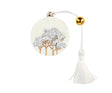 cupidoco cupidoco decorazione intrecci avorio con nappa da appendere elegante ornamento h 50 cm ean 8058196014846