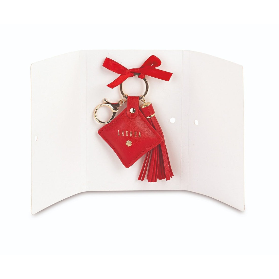 cupidoco cupidoco portachiavi ecopelle rosso laurea con nappina e scatola h 135 cm ean 8007402294633