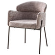 di mo commerciale di mo commerciale poltrona iris in tessuto tortora con gambe in metallo sedia da arredo design moderno ean 8010402524013