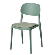 DI.MO Yulia Chair in Polypropylene with Sage Green Fabric Seat 51.5x42x81.5 cm