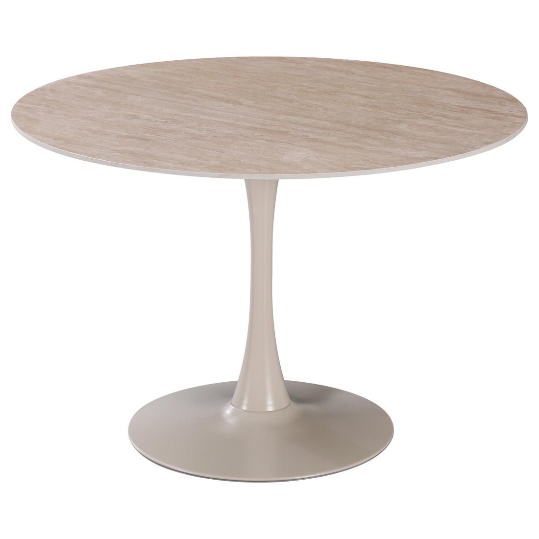 di mo commerciale di mo commerciale tavolo parker d 110 cm rotondo piano in ceramica travertino opaco 11 mm con gamba in metallo ean 8010402524280