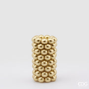 EDG Enzo De Gasperi Christmas Candle Snot Spheres H 15 Cm D 8 Cm Gold