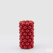 EDG Enzo De Gasperi Christmas Candle Snot Spheres H 15 Cm D 8 Cm Red