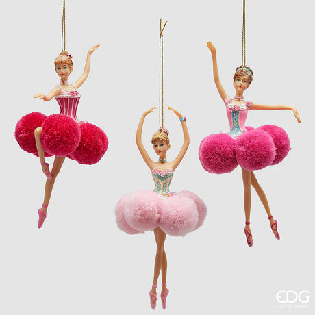 edg enzo de gasperi edg enzo de gasperi addobbo ballerina di natale ass d 15 cm two tone pink 1 pz ean 8059824541338