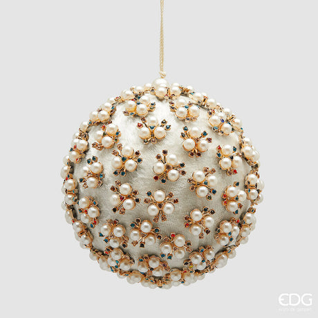 edg enzo de gasperi edg enzo de gasperi addobbo palla di natale elizabeth d 12 cm white ean 8059824536341