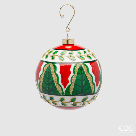 edg enzo de gasperi edg enzo de gasperi addobbo palla di natale tirolo d 10 cm green red ean 8059824396075