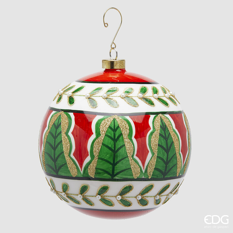 edg enzo de gasperi edg enzo de gasperi addobbo palla di natale tirolo d 15 cm green red ean 8059824396099