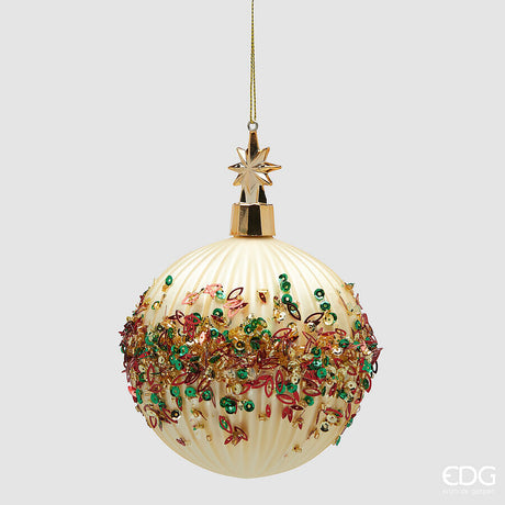 edg enzo de gasperi edg enzo de gasperi addobbo palla mille perle di natale d 10 cm gold ean 8059824508560
