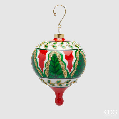 edg enzo de gasperi edg enzo de gasperi addobbo trottola di natale tirolo h 12 cm d 10 cm green red ean 8059824396112