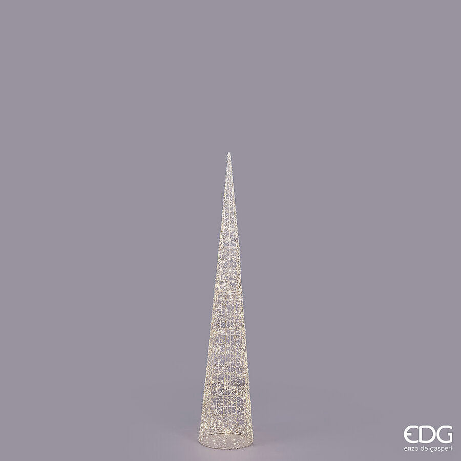 edg enzo de gasperi edg enzo de gasperi albero di natale led pearls cono 720 microled h 150 cm d 28 cm ip44 light gold ean 8059824546531