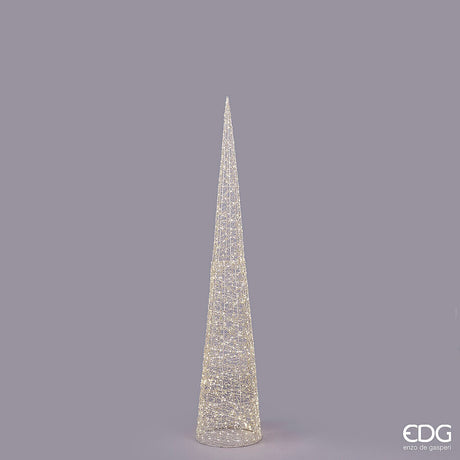 edg enzo de gasperi edg enzo de gasperi albero di natale led pearls cono 960 microled h 180 cm d 34 cm ip44 light gold ean 8059824546555
