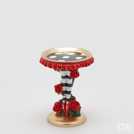 edg enzo de gasperi edg enzo de gasperi alzata decorativa natalizia calze a righe h 20 cm l 16 cm l 16 cm poliresina bianco nero ean 8059824531551