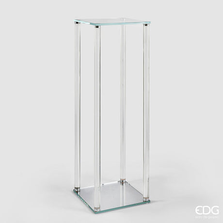 edg enzo de gasperi edg enzo de gasperi alzata decorativa splendor quadrata h 78 cm l 25 cm l 25 cm vetro natural ean 8059824574480