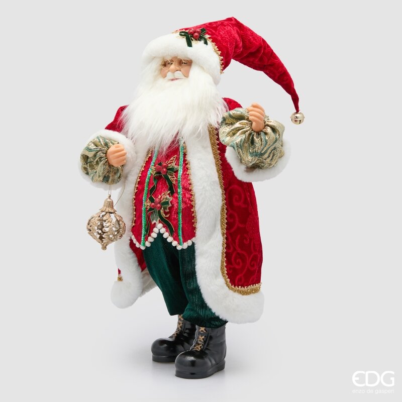 edg enzo de gasperi edg enzo de gasperi babbo natale h61 cm rosso decorazione natalizia ean 8059824720986