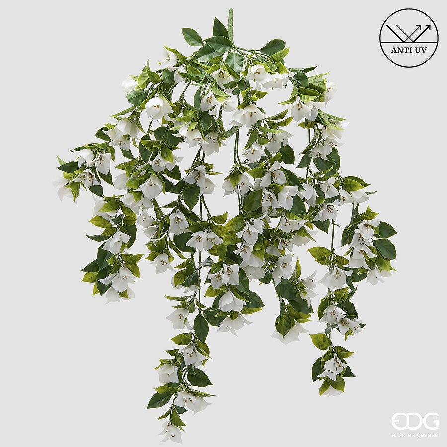 edg enzo de gasperi edg enzo de gasperi bouganvillea cadente anti uv x8 con foglie h 92 cm pianta artificiale bianco ean 8059824657978