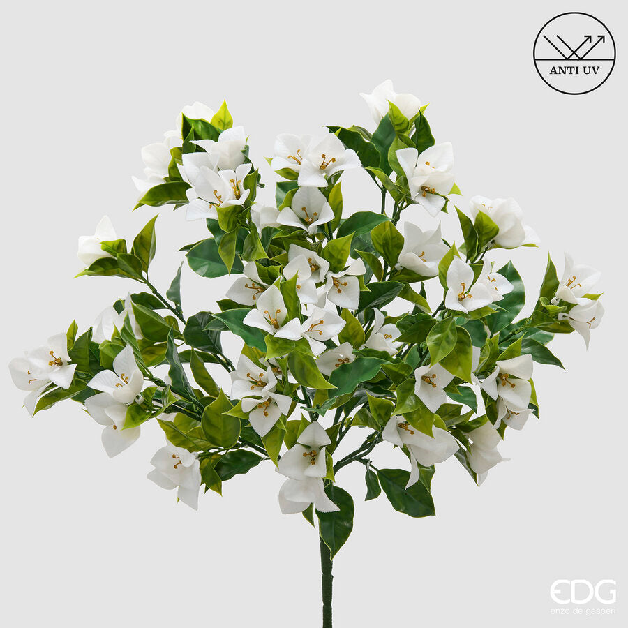 edg enzo de gasperi edg enzo de gasperi bouganvillea cespuglio x8 con foglie anti uv pianta artificiale h 50 cm bianco ean 8059824657893