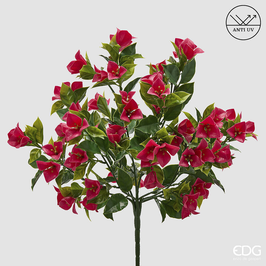 edg enzo de gasperi edg enzo de gasperi bouganvillea cespuglio x8 con foglie anti uv pianta artificiale h 50 cm fuchsia ean 8059824657879