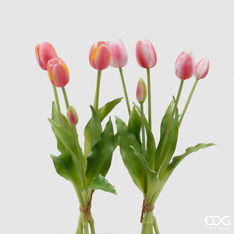 edg enzo de gasperi edg enzo de gasperi bouquet di 5 tulipani chiusi gomma olis ass h 40 cm rosa chiaro o scuro 1 pz ean 8059824081834