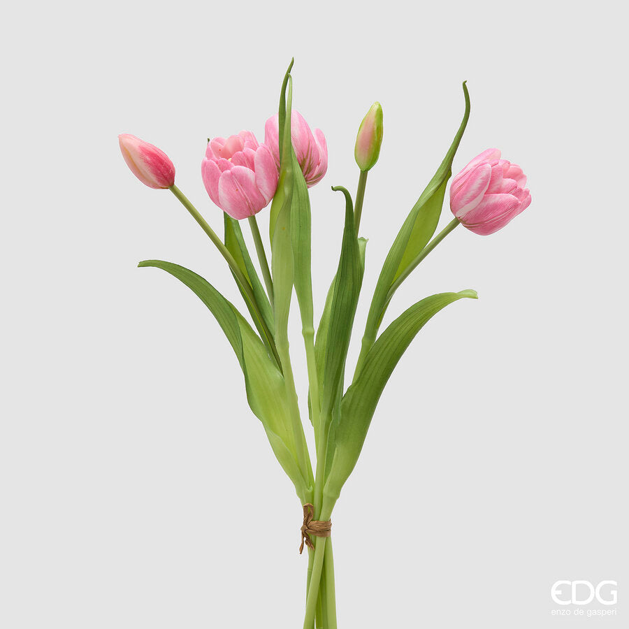 edg enzo de gasperi edg enzo de gasperi bouquete tulipano chiuso x4 h 40 cm con bocciolo rosa scuro ean 8059824612809