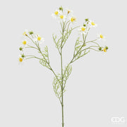 EDG Enzo De Gasperi Chamomile Branch with Leaves H 70 Cm Artificial Plant White
