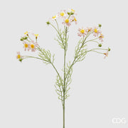 EDG Enzo De Gasperi Chamomile Branch with Leaves H 70 Cm Artificial Pink Plant