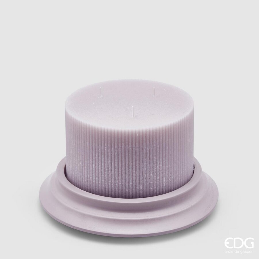 edg enzo de gasperi edg enzo de gasperi candela dorica con piatto h 10 cm d 15 cm lavender ean 8059824120601
