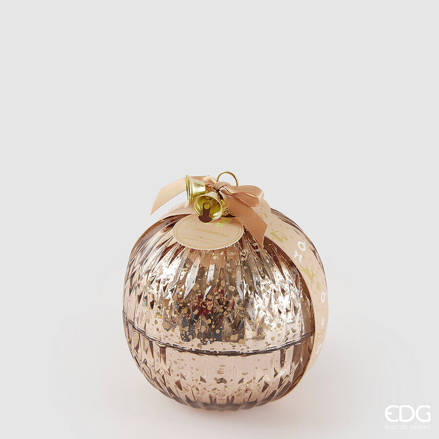 edg enzo de gasperi edg enzo de gasperi candela sfera di natale vetro d 11 cm cinnamon ambra ean 8059824545046