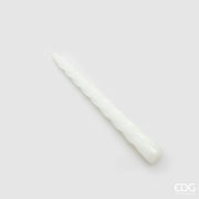 EDG Enzo De Gasperi Taper Candle Twist H 23 Cm D 22 Mm Pk 10 Pcs White