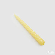 EDG Enzo De Gasperi Taper Candle Twist H 23 Cm D 22 Mm Pk 10 Yellow